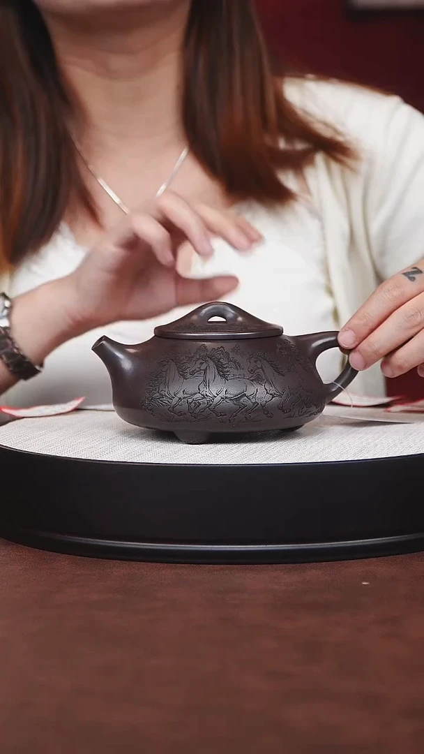 茶壶紫砂宜兴紫砂 景舟石瓢 赤龙血砂 赵辉 400毫升