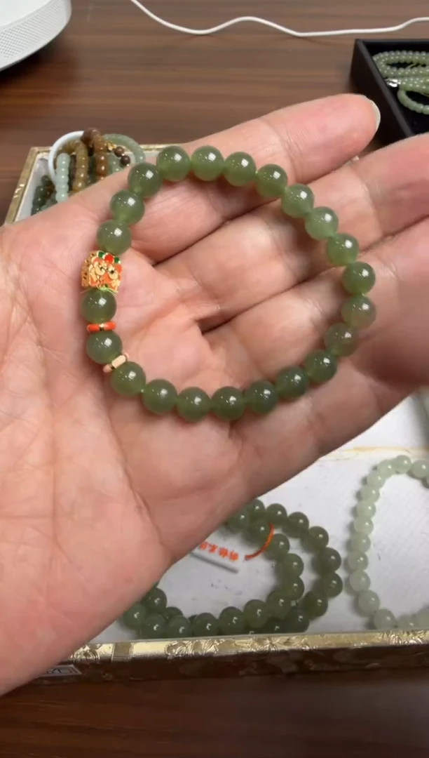 颈饰未镶嵌和田玉手链8mm（多样性，发一）