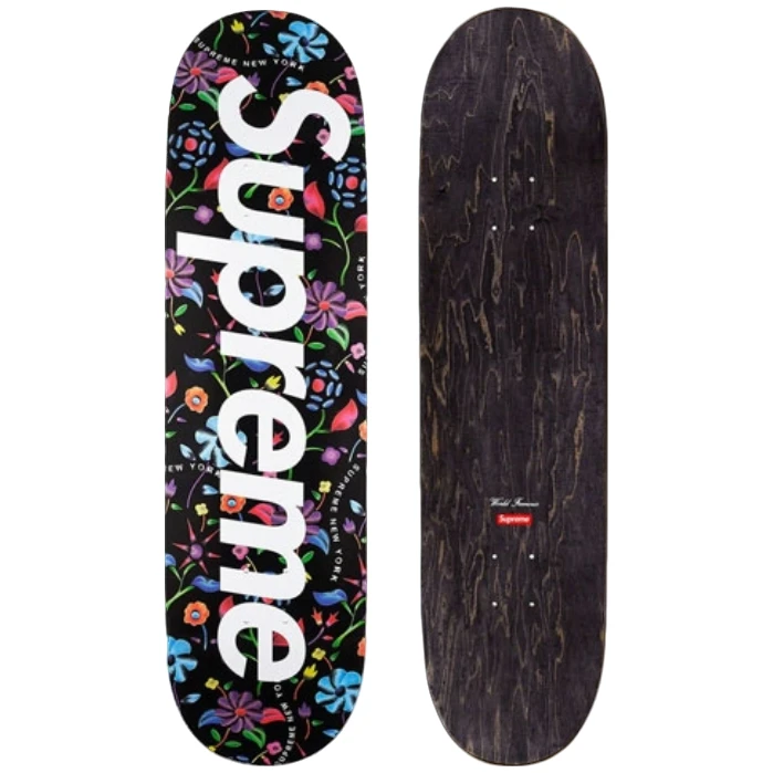 【Viiki专属】Supreme 双翘滑板SS19 Week  碎花黑色