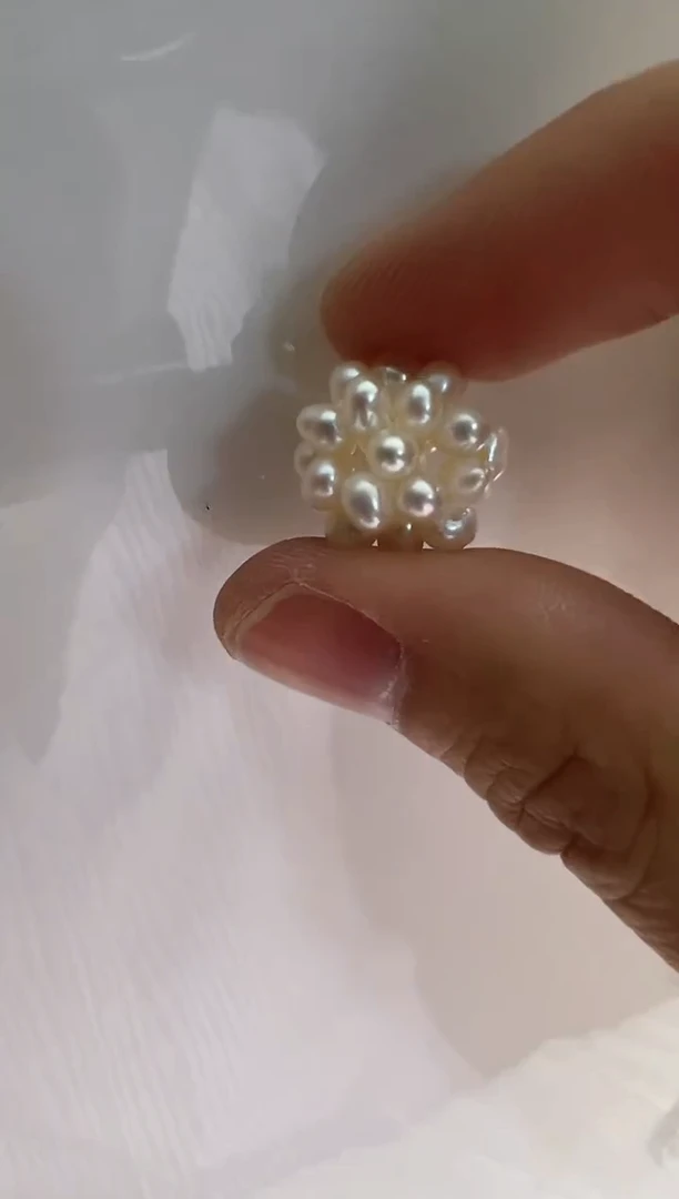 吊坠(不含链)未镶嵌淡水珍珠极光白色爆米花