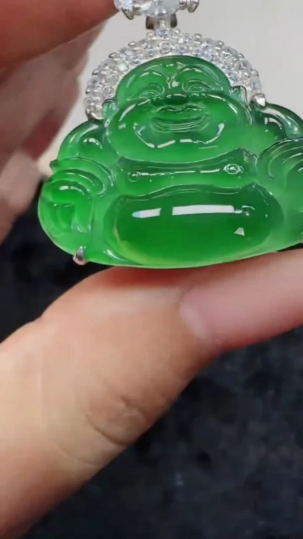 定制翡翠未镶嵌翡翠吊坠172