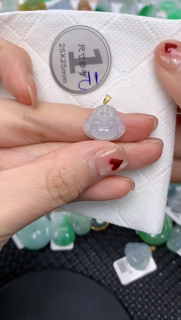 翡翠18K金镶嵌颈饰1111111