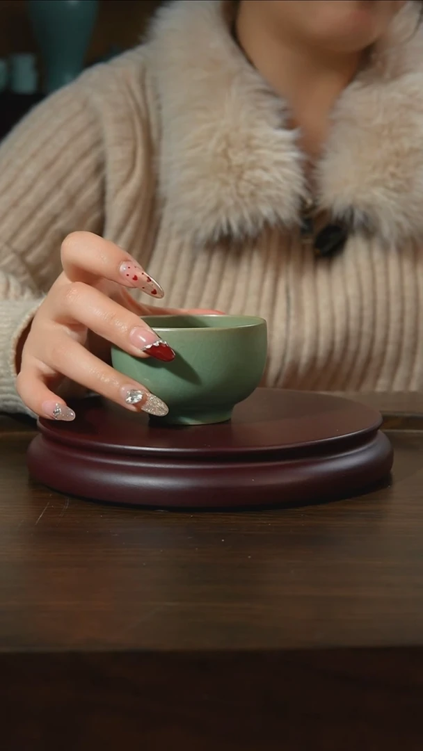 杯子瓷汝州原产地原矿仿古老釉q