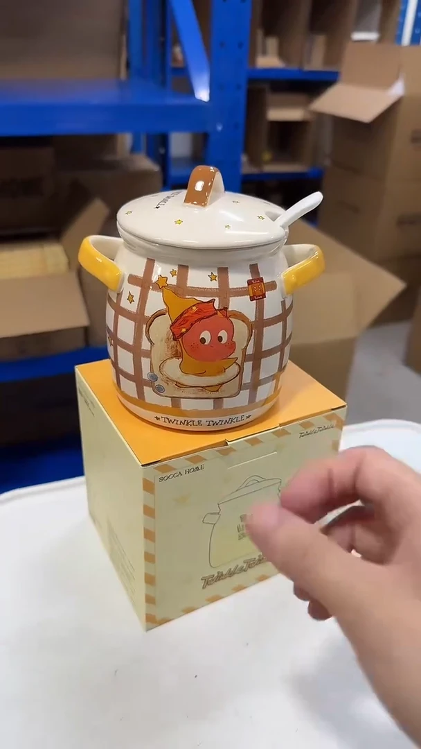 瓷片吐司星星人猪油罐780ml