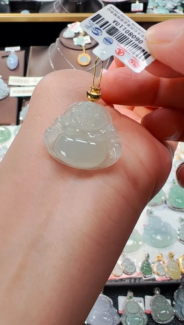 【闪购商品】翡翠吊坠(不含链)18K金镶嵌佛公吊坠110A