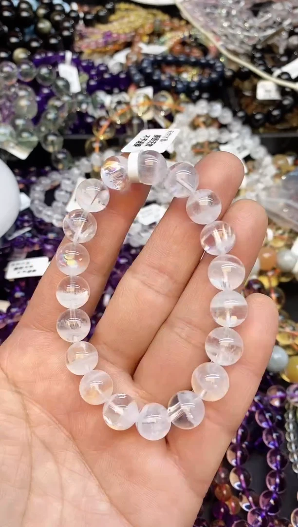 【闪购商品】水晶手链未镶嵌a80 白幽灵10mm