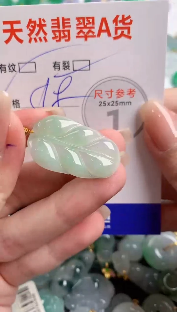 翡翠18K金镶嵌颈饰14002603