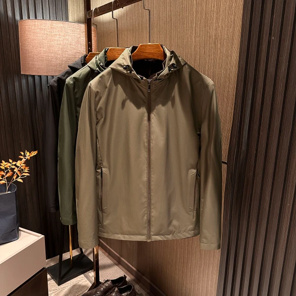 【经典重塑 简约高级感】25秋装新款男士纯色百搭连帽夹克外套秋装