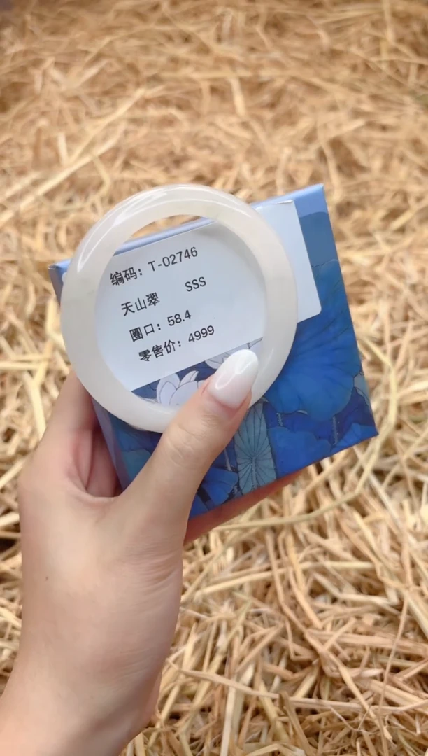 未镶嵌手镯石英质玉T02746-58.4