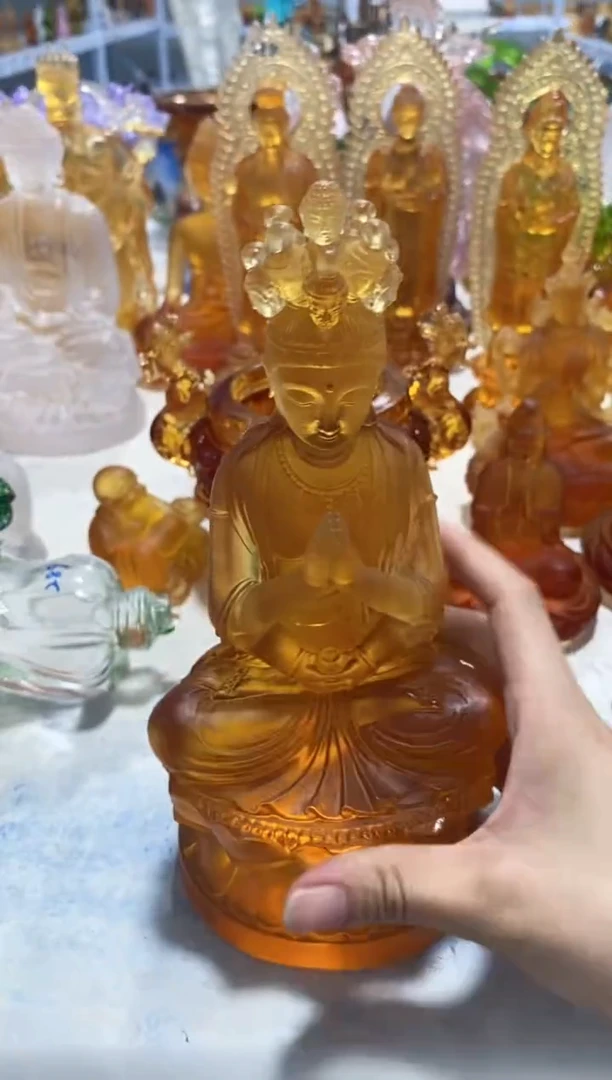 手工艺品琉璃423  佛像 微瑕介意勿拍 不退不换