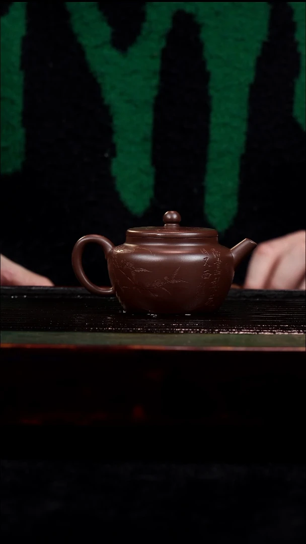 茶壶紫砂扶摇 海棠花老紫泥 择意