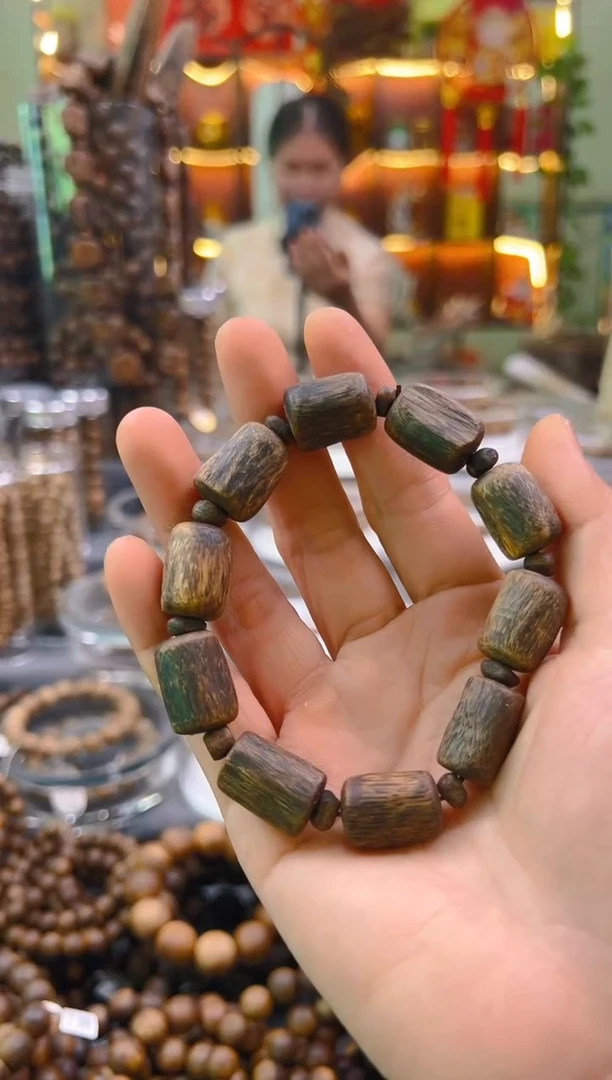 沉香手串棋楠张勺子树心油单圈