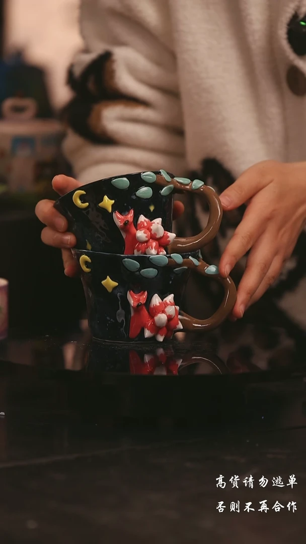 陶瓷随机一个景德镇可爱设计师款陶瓷