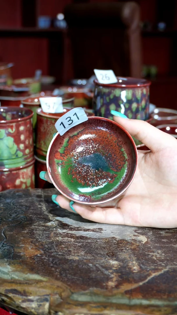 摆件精品窑变钧瓷茶器