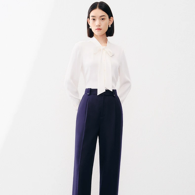 【安雅专属】【绵羊毛】时尚百搭毛呢裤休闲裤女裤CV02744Q7