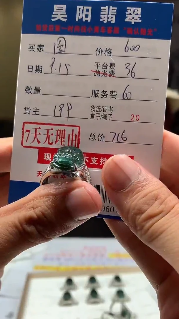 银S925镶嵌定制翡翠圆*宝HY110607