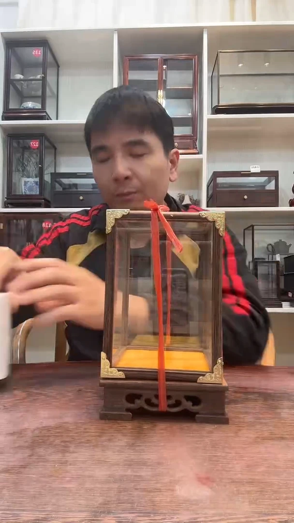 鸡翅木孤品玻璃罩293