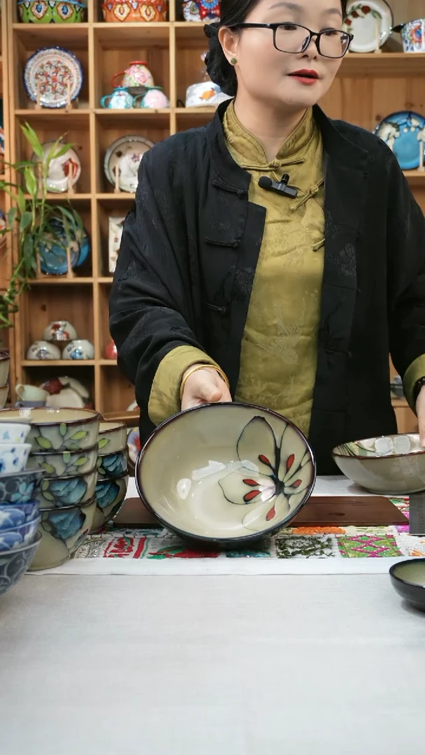 瓷片小可陶瓷高温两只大面碗