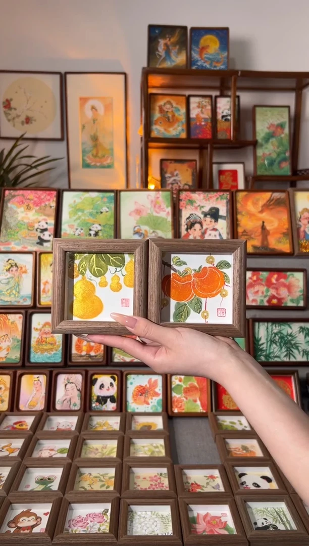 【闪购商品】国画小葫芦 串串好柿 一组11