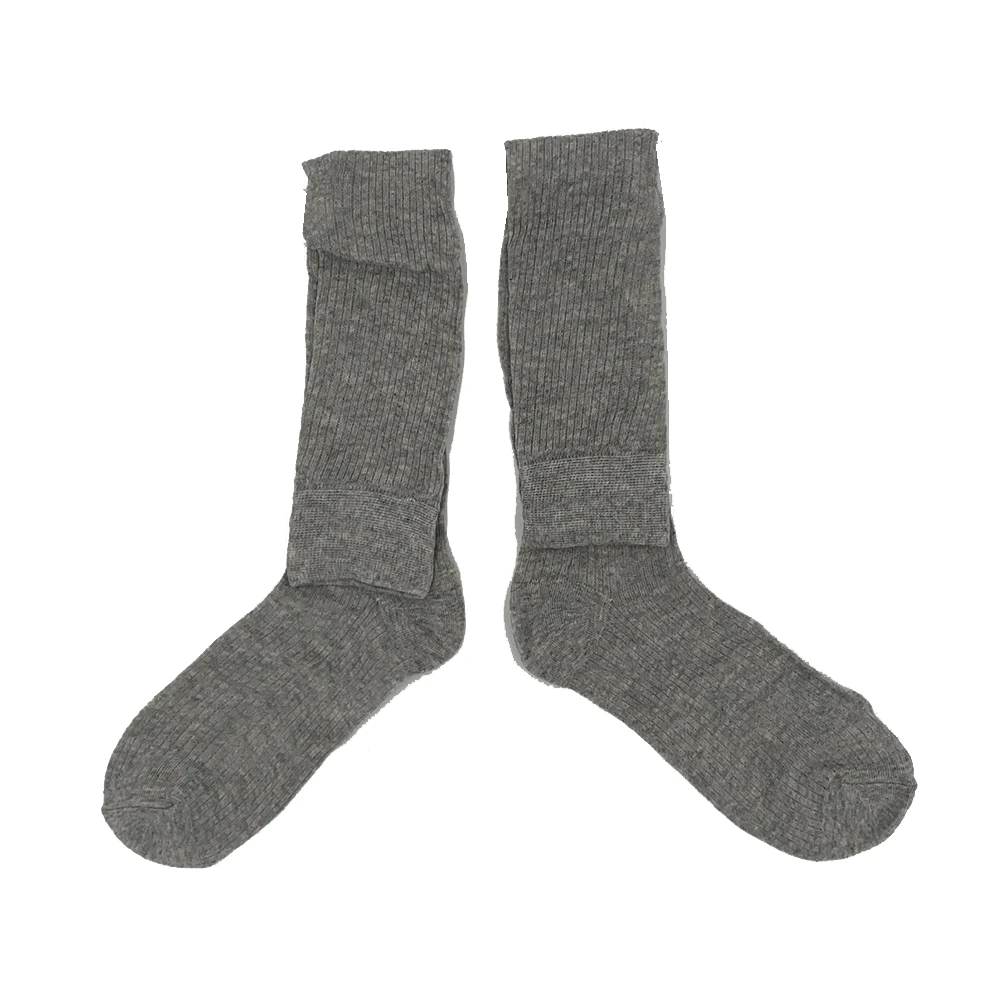 Child'sview长靴过膝袜子女夏季堆堆袜微压浅麻灰过膝筒袜2521430