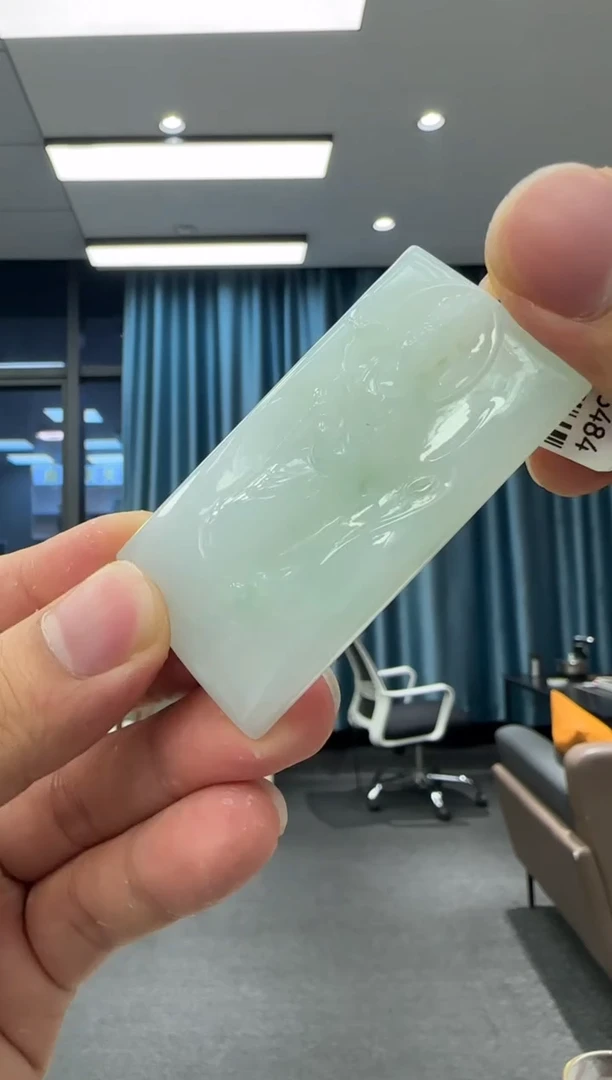 颈饰未镶嵌翡翠天然翡翠A货孤品一件