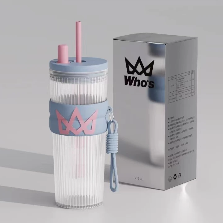 吸管杯便携大容量水杯耐高温高颜值杯子