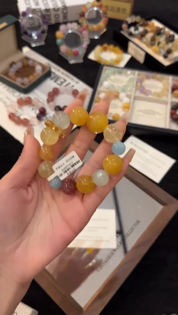 未镶嵌手链水晶多宝x3163