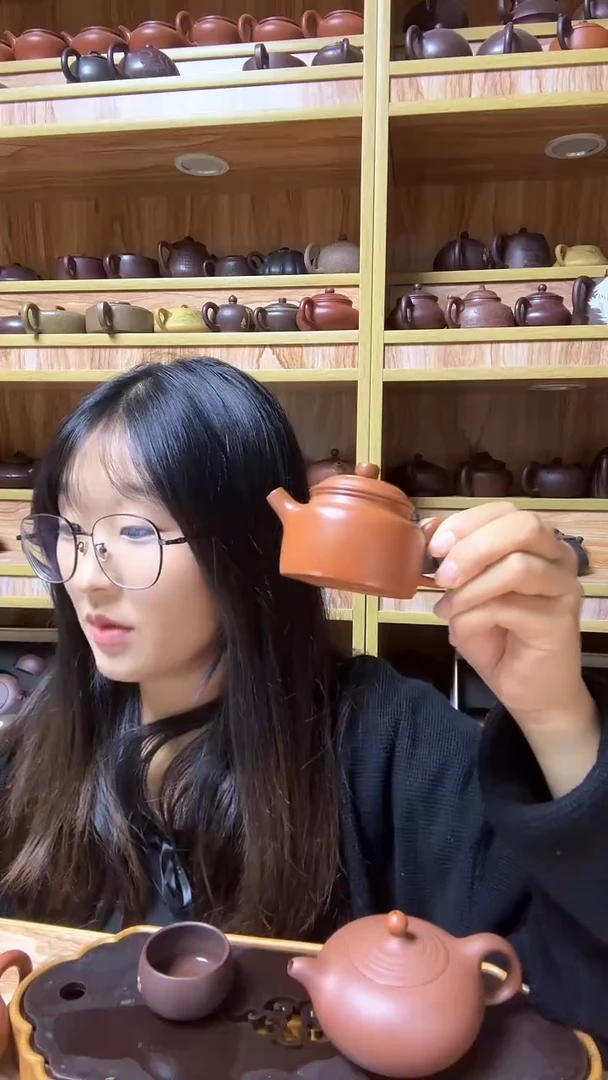 茶壶紫砂德中鱼子朱泥120cc左右