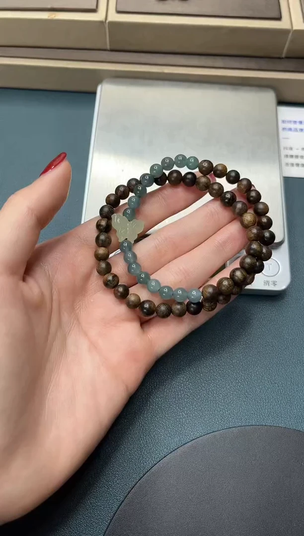 【闪购商品】沉香手串越南芽庄白棋楠沉水级高油留疤老料6mm