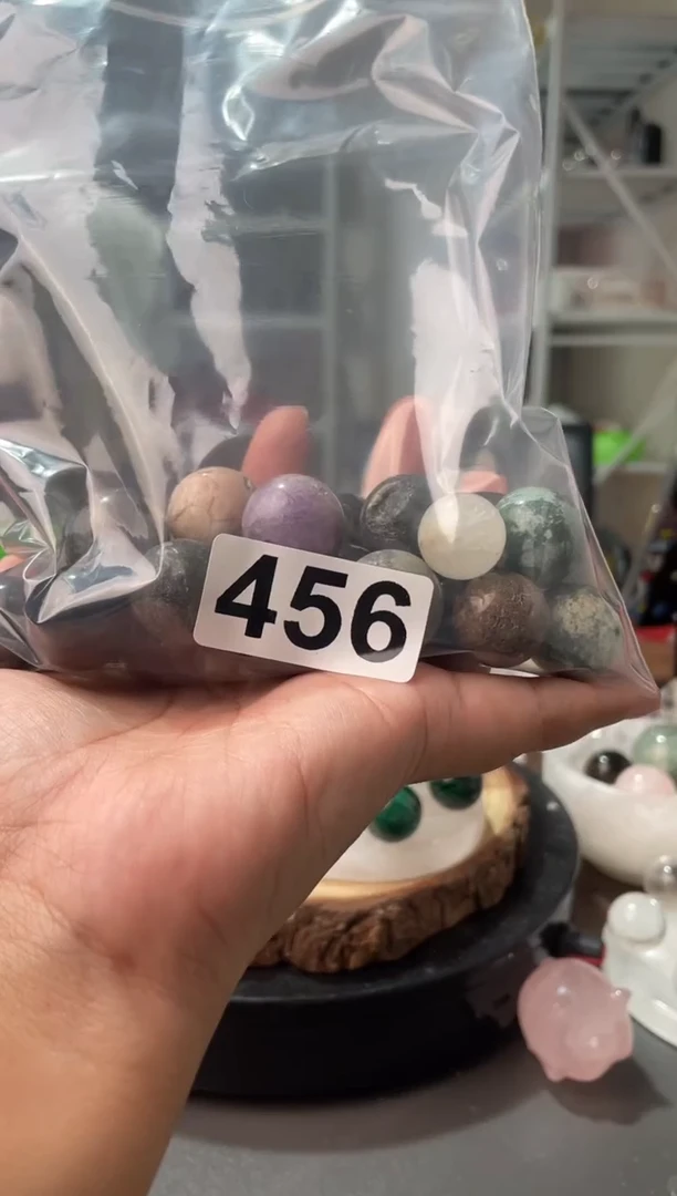 未镶嵌大型摆件（非配饰）紫晶多色球一包 456
