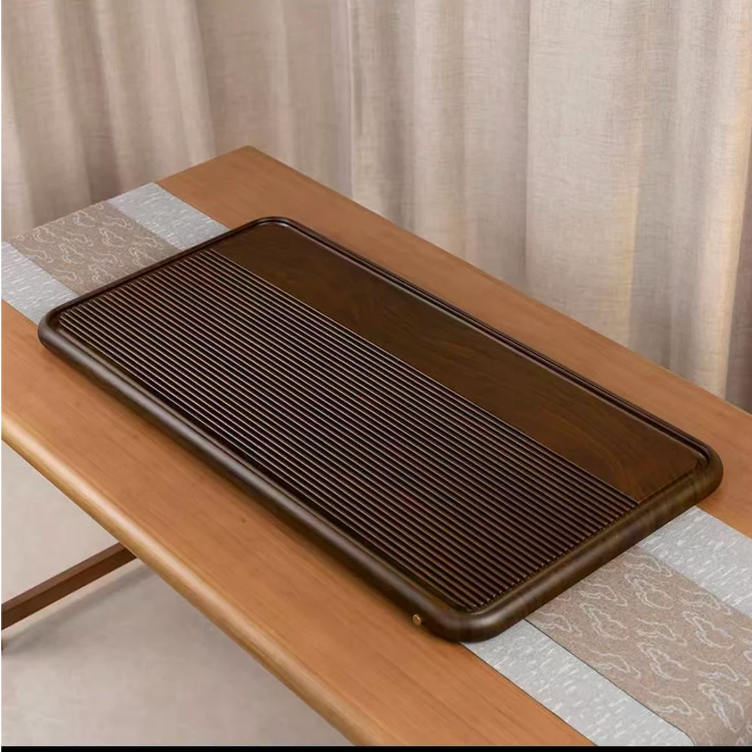 一心100*50*4（胡桃色）26款实木整块高端茶盘客厅办公室简约茶具