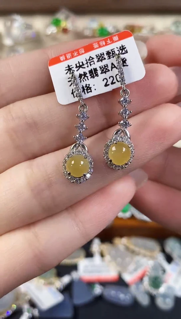 银S925镶嵌戒指翡翠天然A货翡翠76