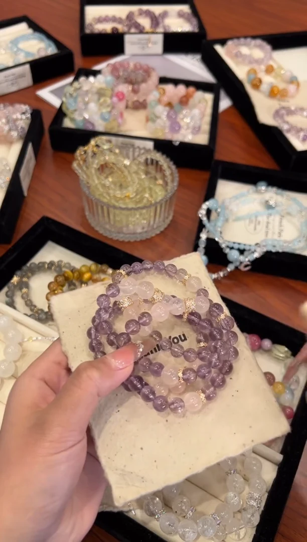 【闪购商品】水晶手链合金紫水晶手链x1191