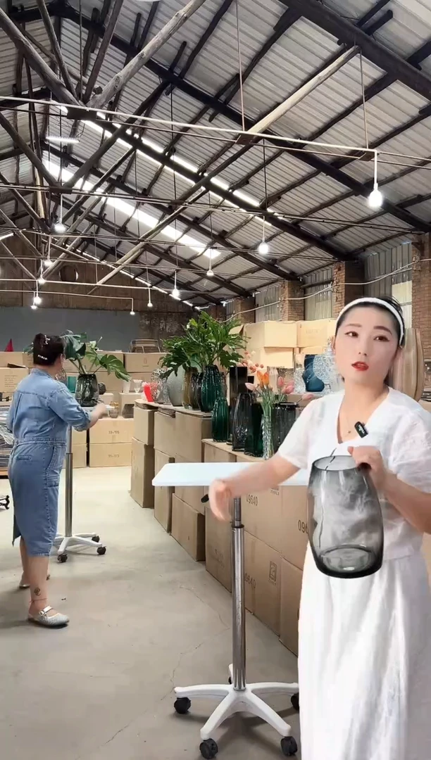 墨染 |落地餐厅插花花瓶