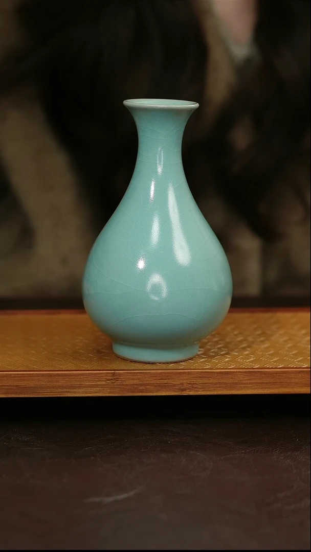 摆件陶原矿原釉汝宋汝瓷 玉壶春福利瓶