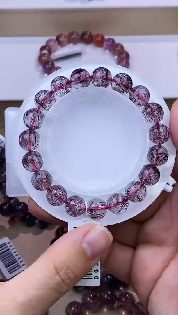 水晶手链未镶嵌红超七单圈10m+