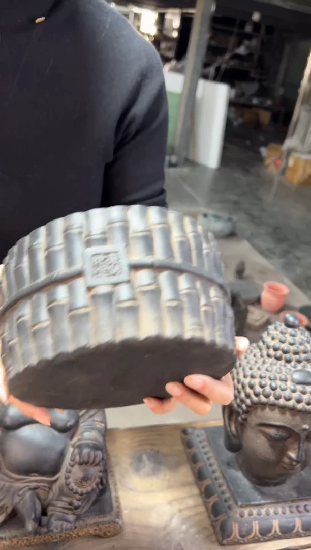 陶土丨时来运转竹节圆盆