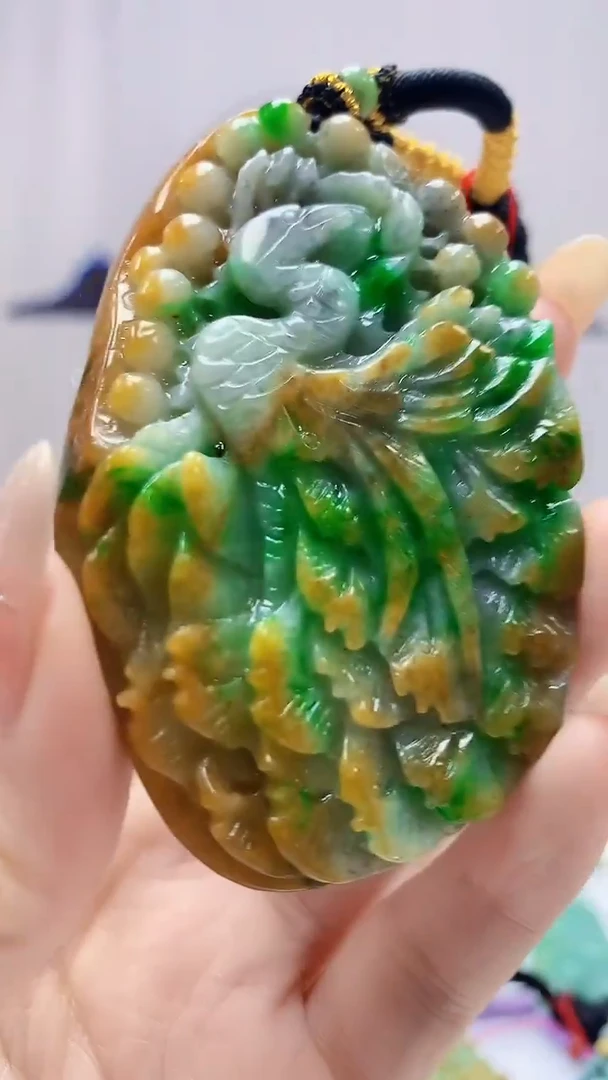 定制翡翠未镶嵌5060DD-毛货挂件109