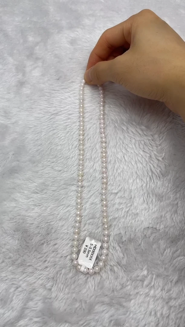 项链银S925镶嵌海水珍珠AK5-5.5mm