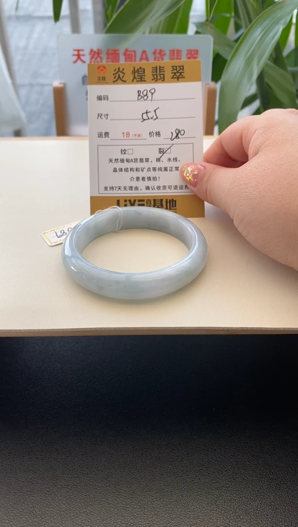 未镶嵌手镯翡翠55.5圈口 编码b89