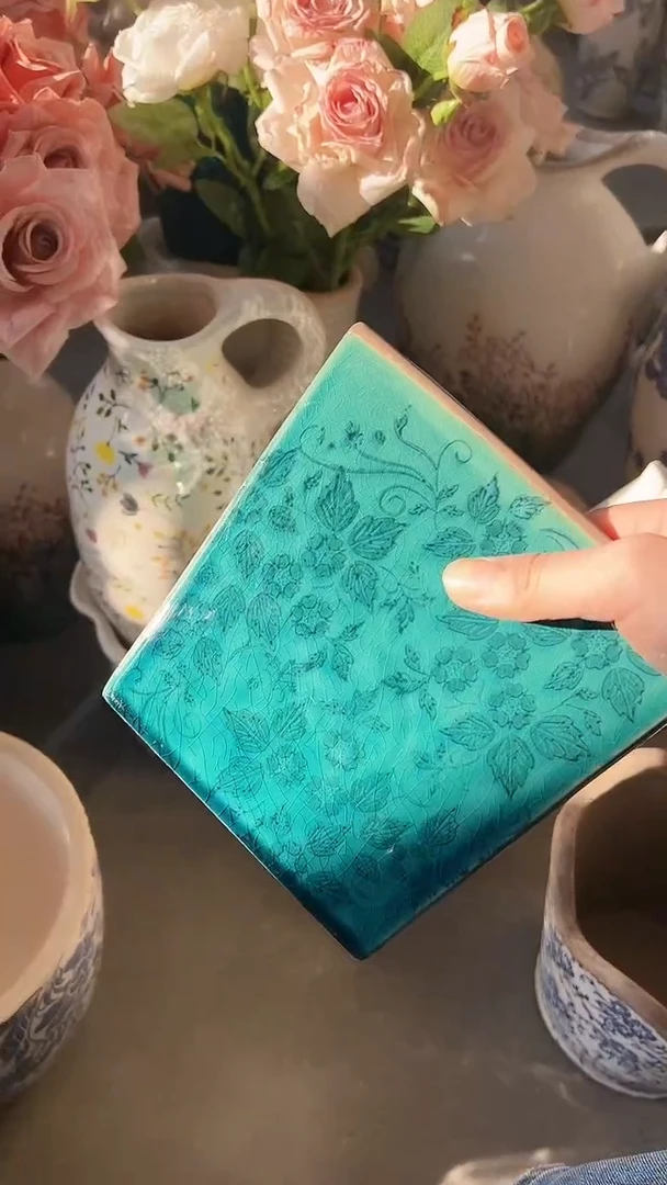 【闪购商品】陶瓷微瑕陶瓷花盆高cm内口cm