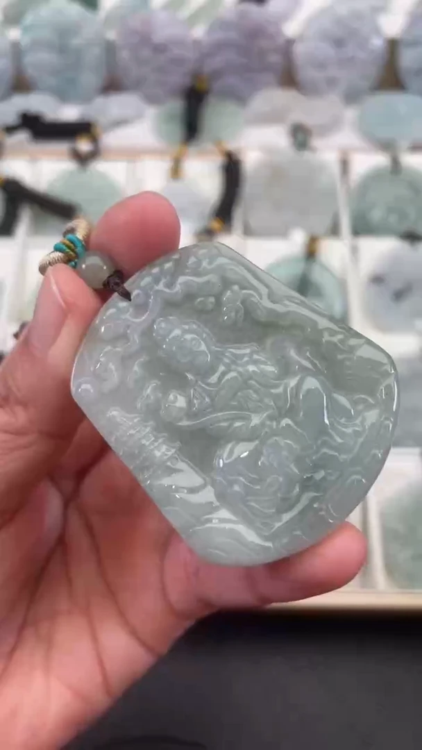 颈饰未镶嵌翡翠天然缅甸翡翠A货339