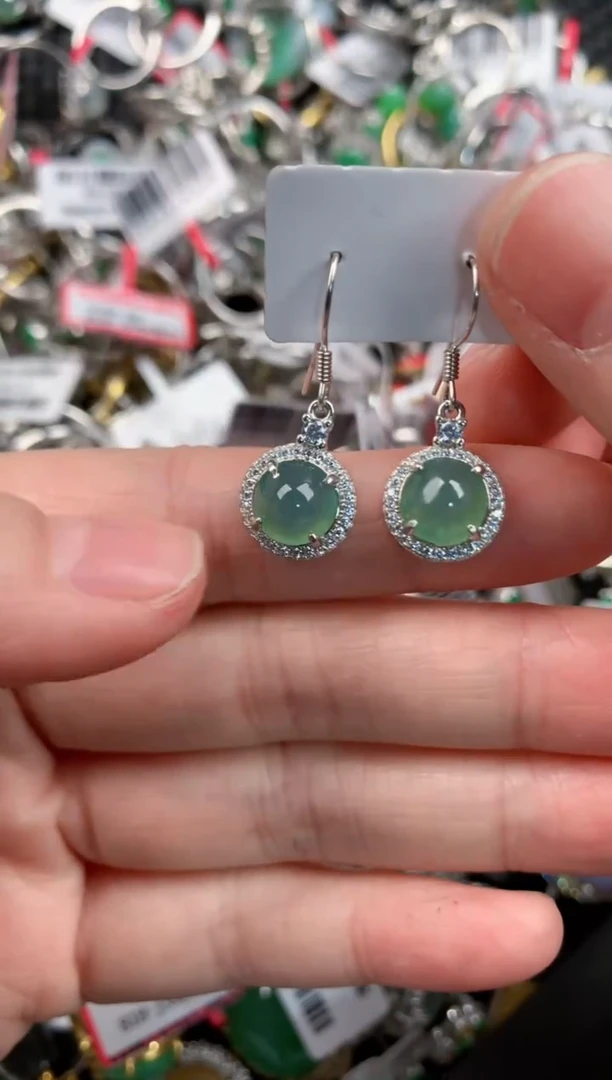 银S925镶嵌戒指翡翠666     7