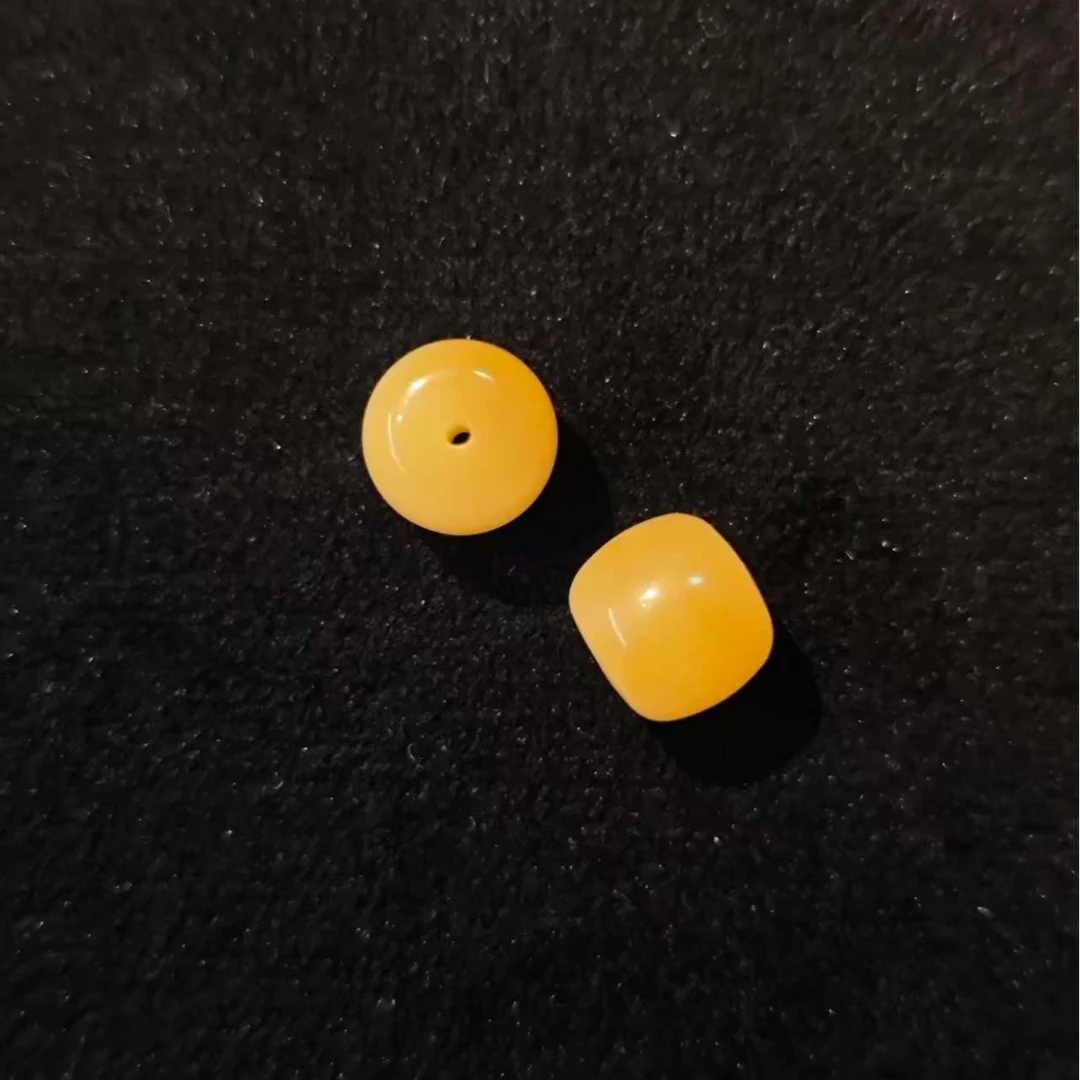浓蜡柠檬黄小蜜蜡配件 尺寸8左右
