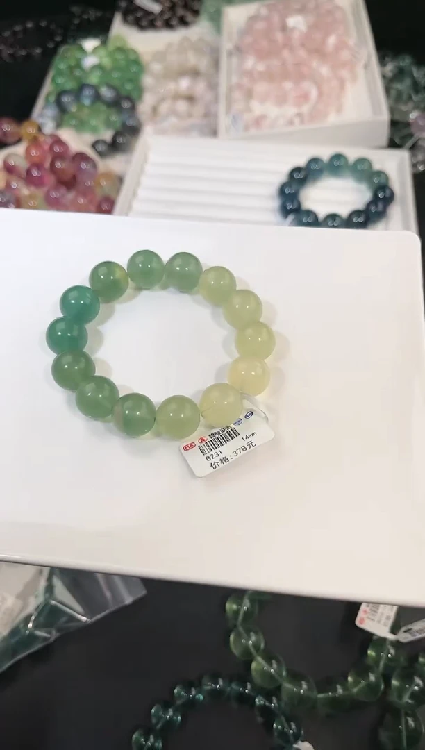 手链未镶嵌萤石多样性发一渐变萤石14mm