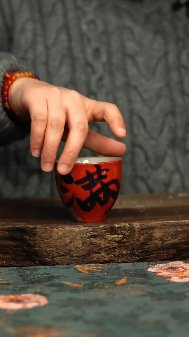 【闪购商品】杯釉下彩手工手绘同款陶器