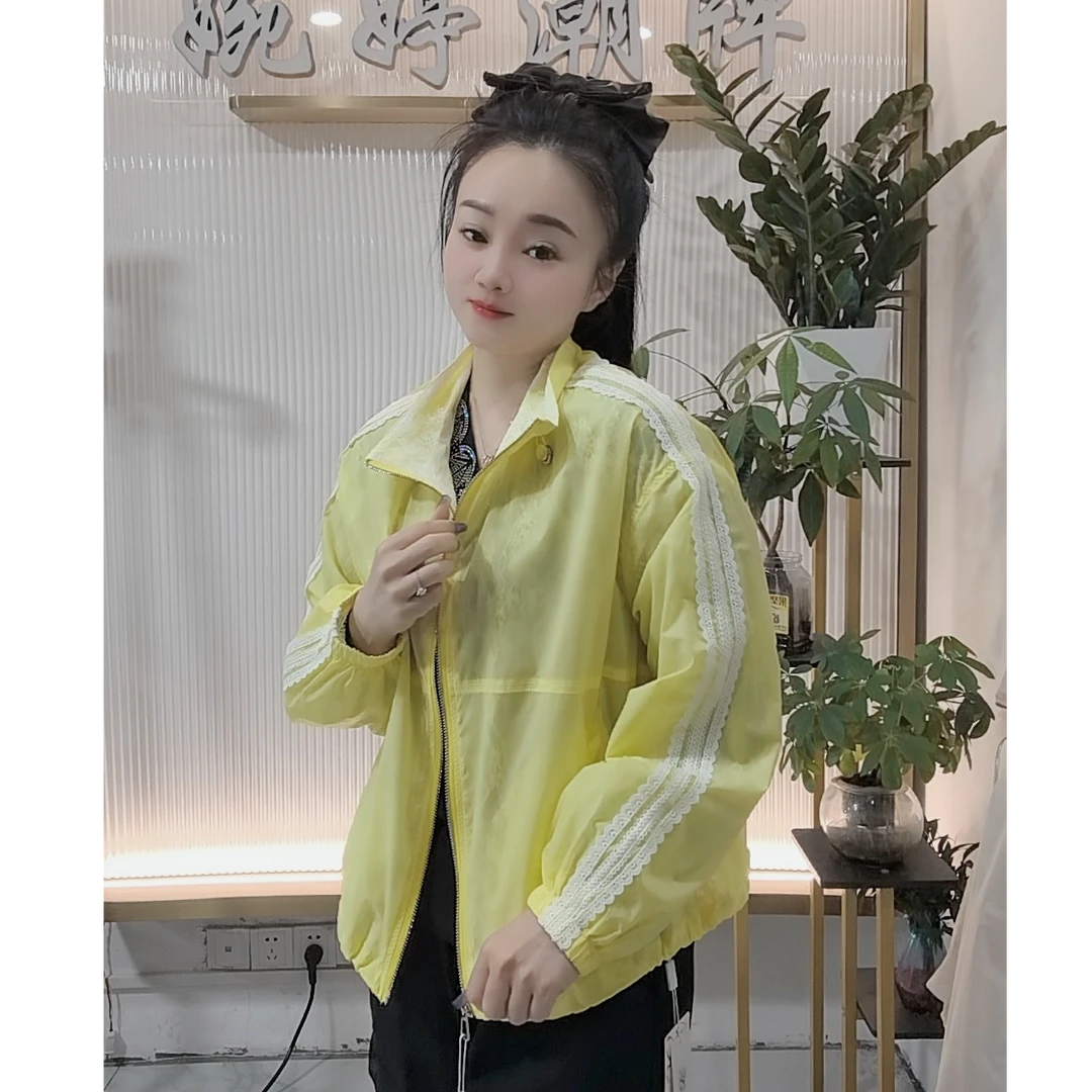 【婉婷服饰】25A19短款春秋季女士时尚百搭长袖防晒衣外套