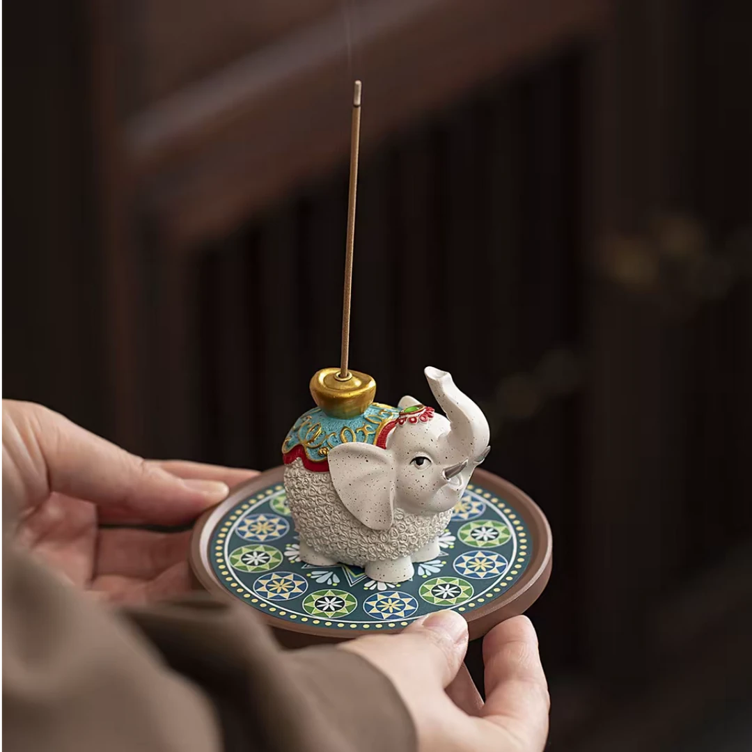 小象香插香炉+底座-6690