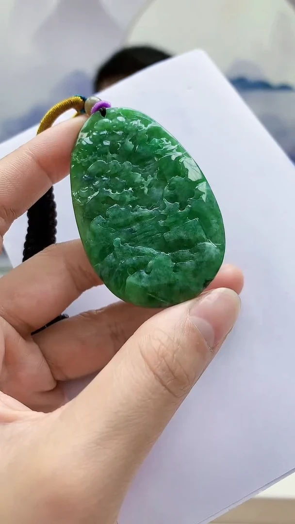 未镶嵌定制翡翠5174lr-毛货挂件11