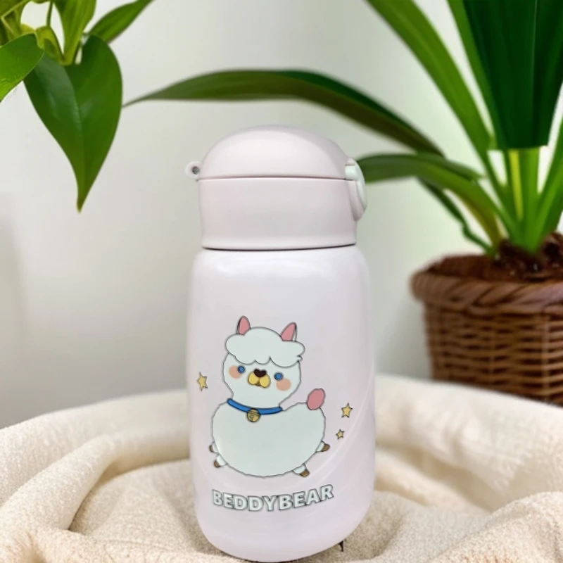 杯具熊毛绒萌趣保温杯-羊驼驼